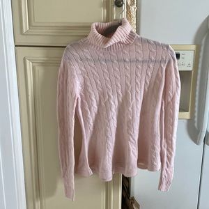 Light link title neck peplum sweater